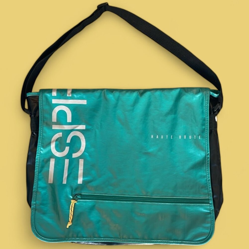 Vintage Esprit Haute Route Large Satchel in Turquoise Green